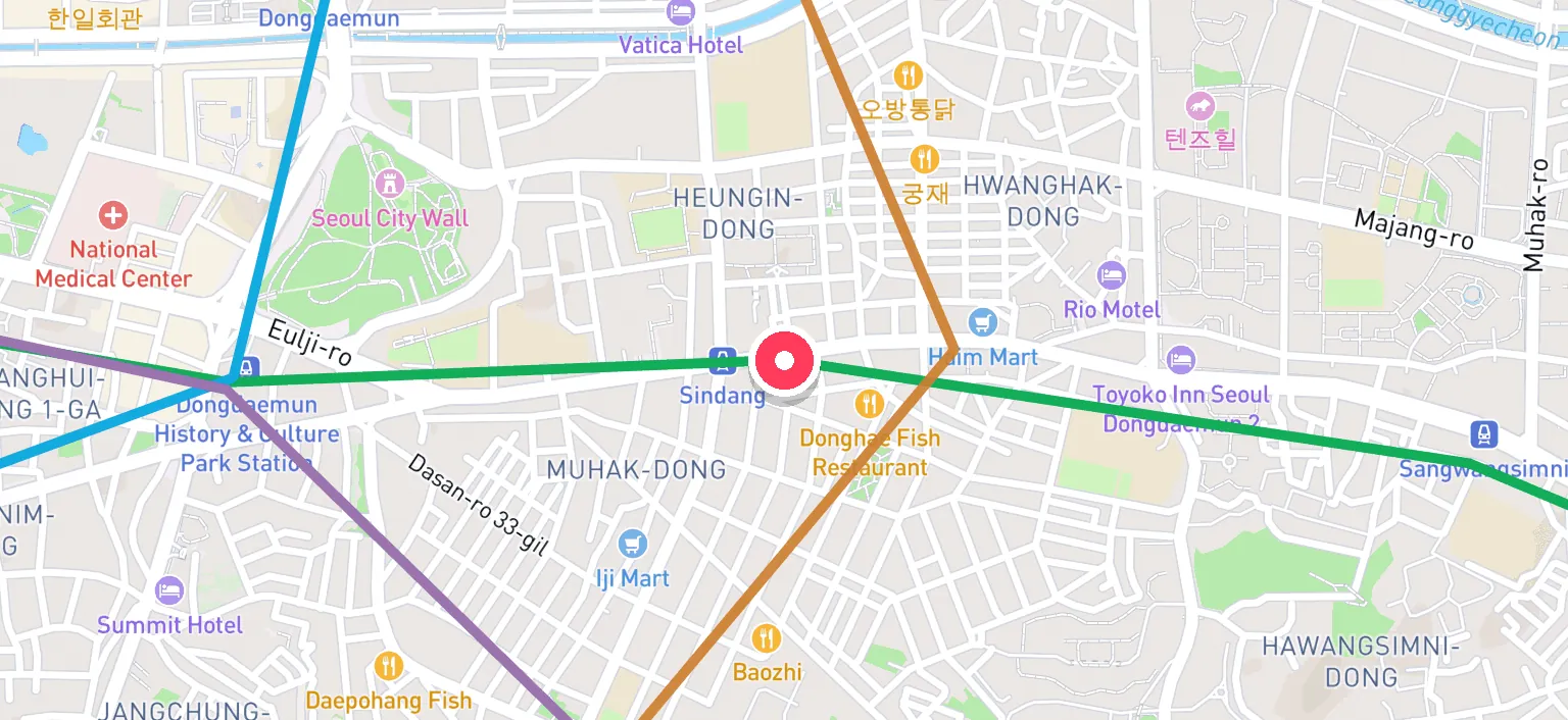 Map of Sindang Station and the surrounding streets