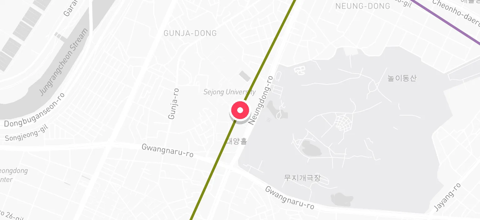 Map of Children's Grand Park Station and the surrounding streets