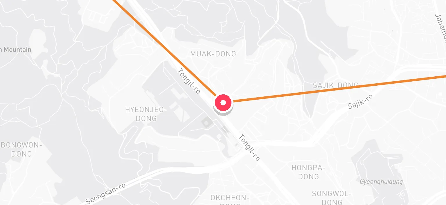 Map of Dongnimmun Station and the surrounding streets