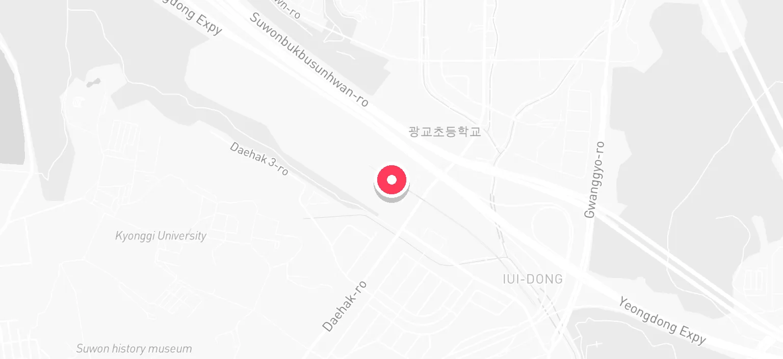Map of Gwanggyo Station and the surrounding streets