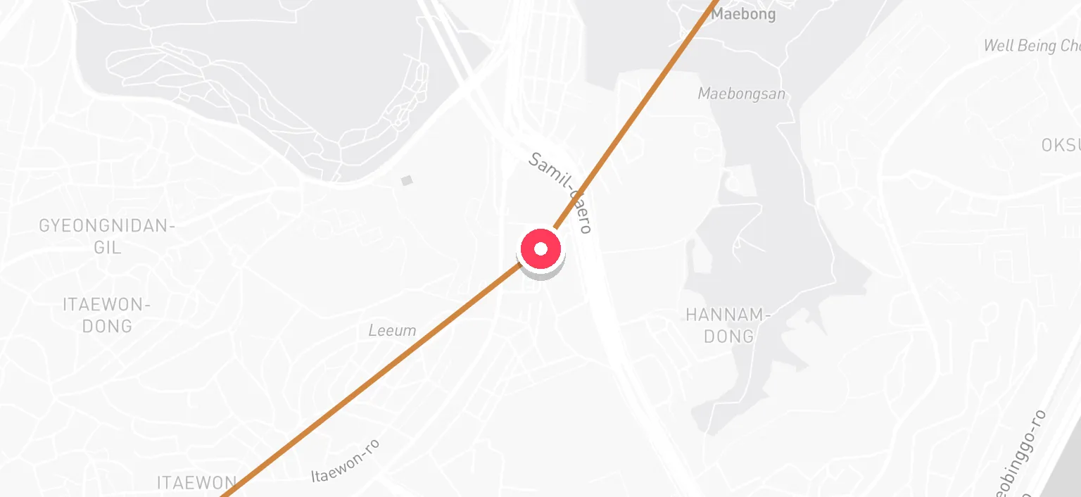 Map of Hangangjin Station and the surrounding streets