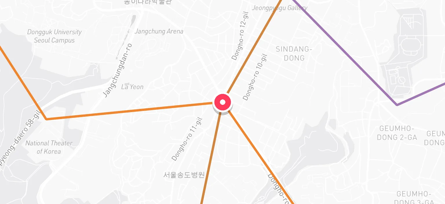 Map of Yaksu Station and the surrounding streets