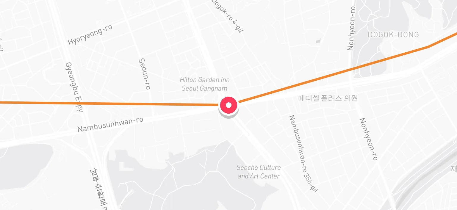 Map of Yangjae Station and the surrounding streets