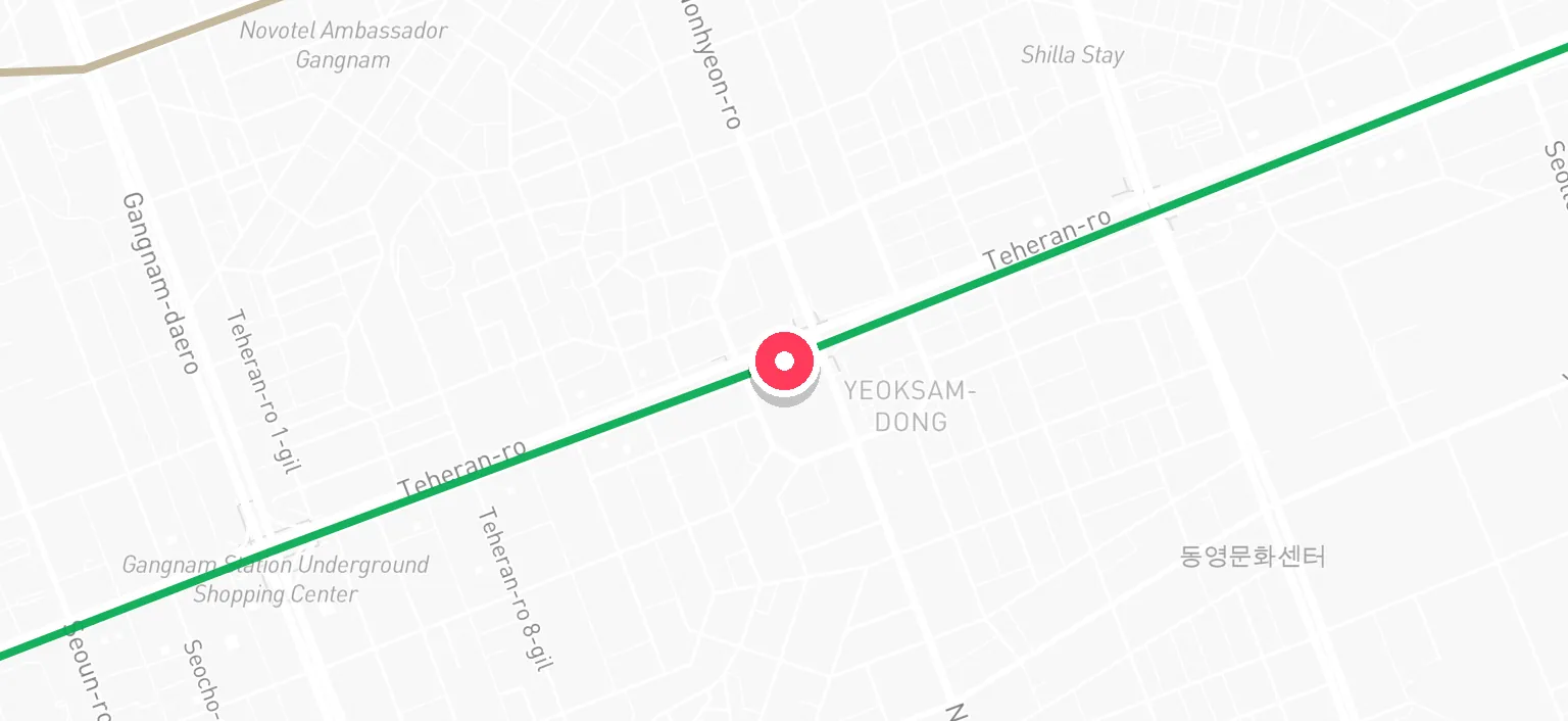 Map of Yeoksam Station and the surrounding streets