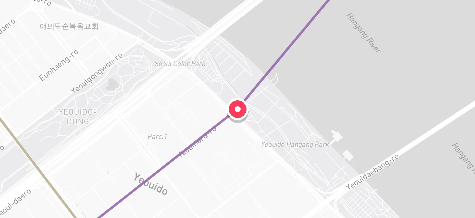 Map of Yeouinaru Station and the surrounding streets