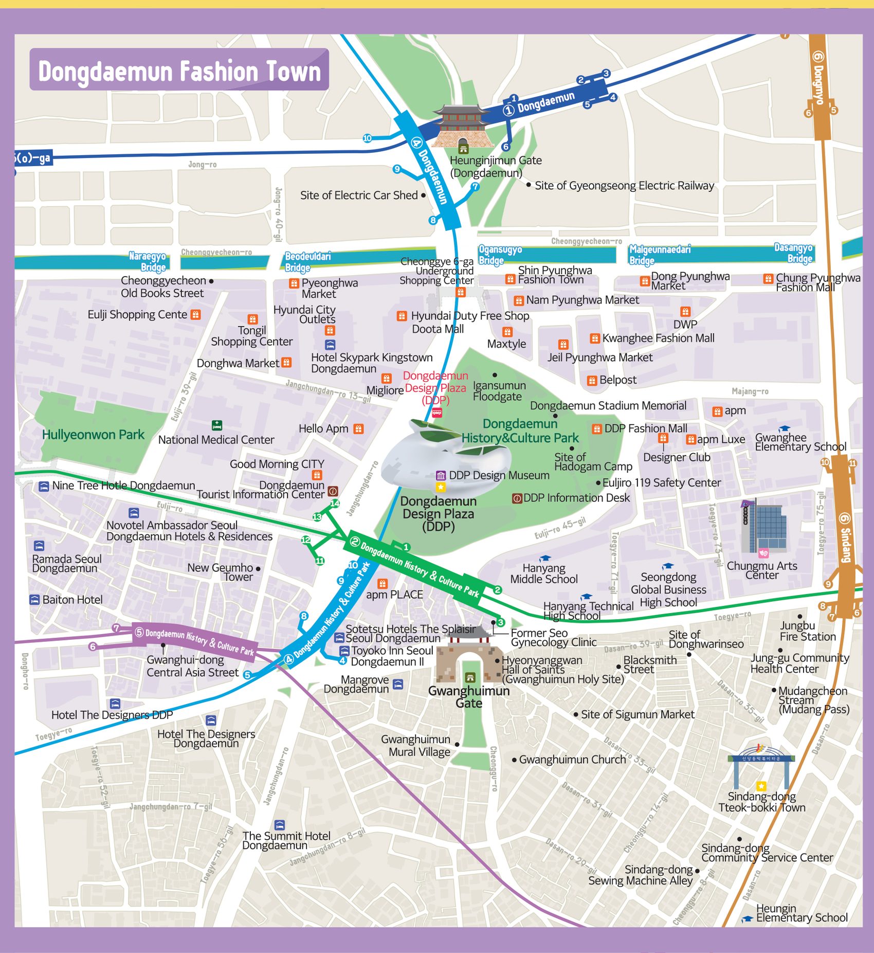 Dongdaemun Fashion Town map, Dongdaemun